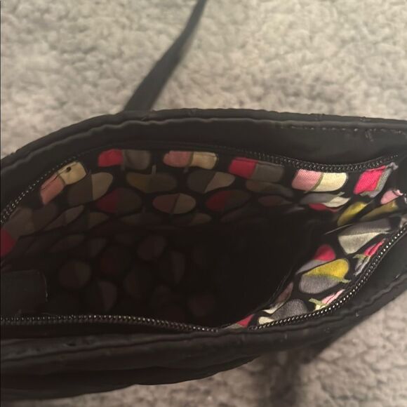 Vera Bradley Black Quilted Crossbody Bag Purse - Picture 7 of 7
